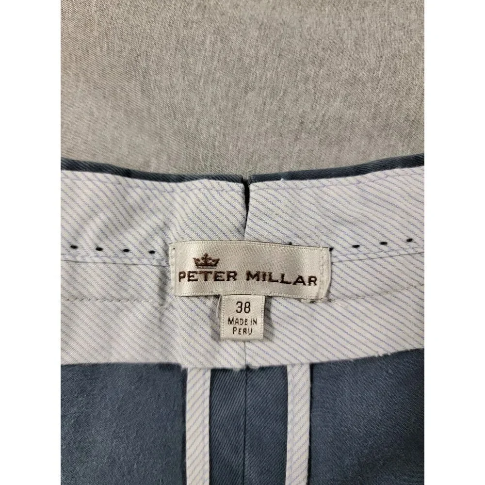 Peter Millar Raleigh Washed Twill Pants Sz 38x31 Men Flat Front Chino‎ MC0B84